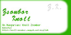 zsombor knoll business card